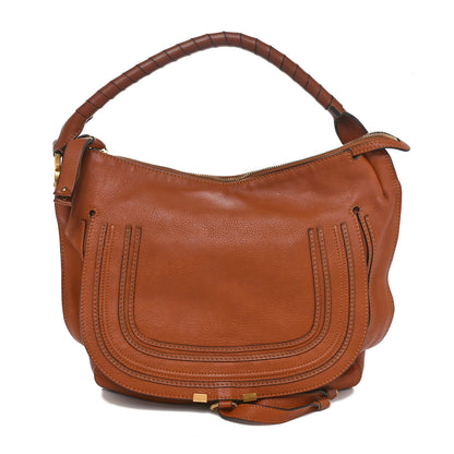 Chloe Calfskin Large Marcie Satchel Tan 1 of 12