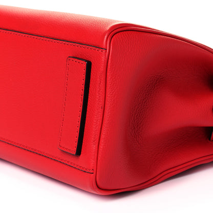 Versace Calfskin Medium La Medusa Top Handle Handbag Red 9 of 11