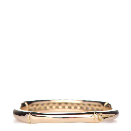 John Hardy 18K Yellow Gold Diamond Bamboo Slim Band Ring 54 7 3 of 5