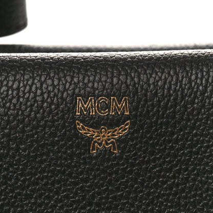 MCM Grained Calfskin Large Milla Tote Black 6 of 16