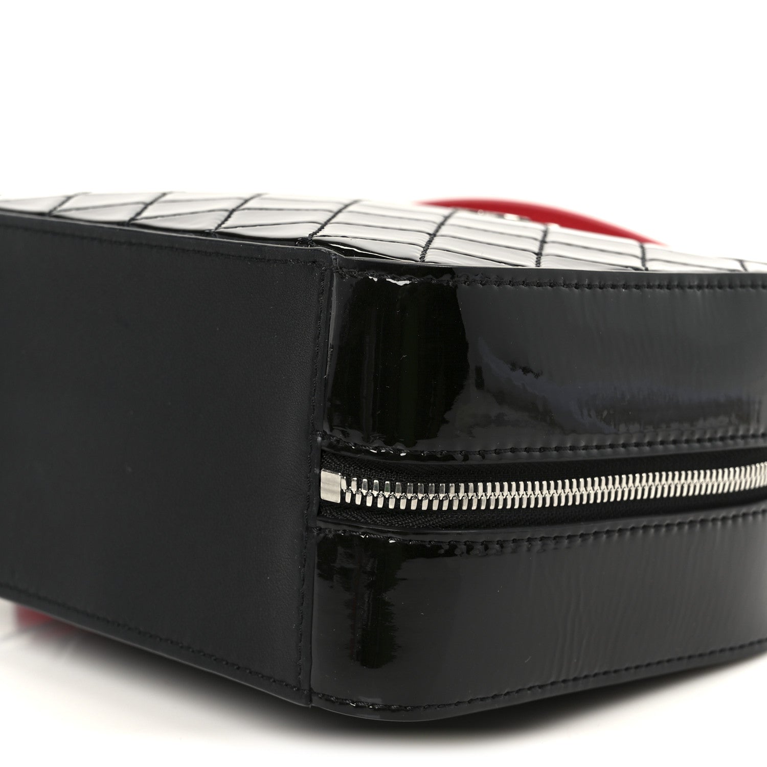 Chanel Patent Quilted Travel Kit Vanity Case Black 1819659