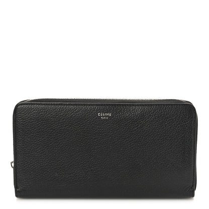 Celine Calfskin Large Zip Around Multifunction Wallet Black Citron 1 of 8