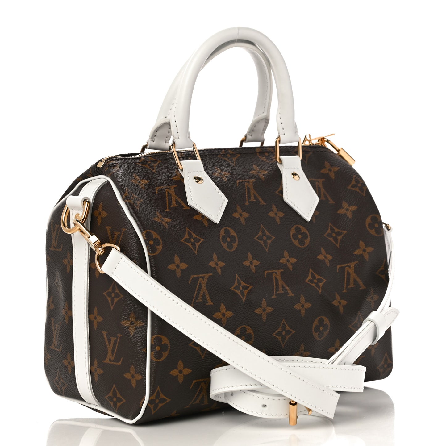 Monogram LV Match Speedy Bandouliere 25 White