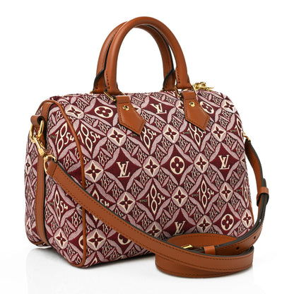 Louis Vuitton Jacquard Since 1854 Speedy Bandouliere 25 Bordeaux 3 of 11