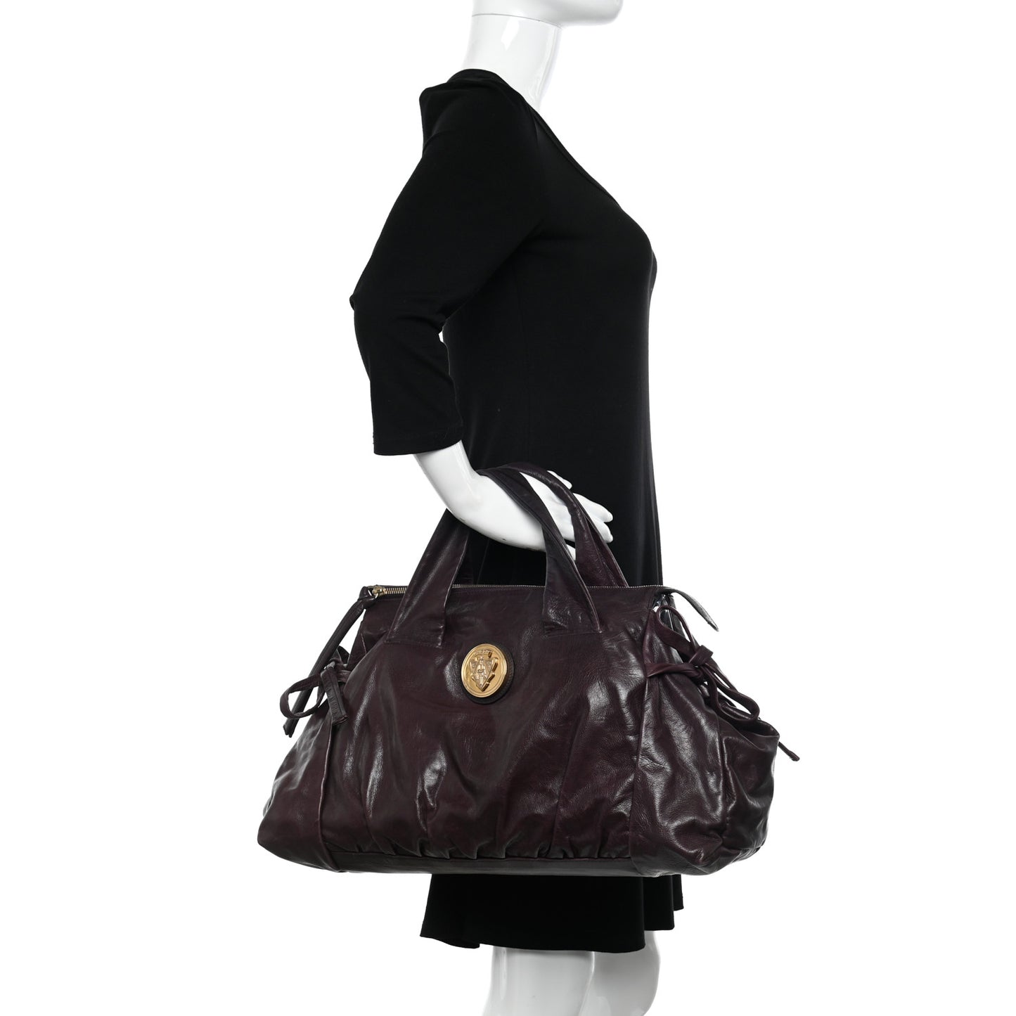 Calfskin Medium Hysteria Top Handle Bag Purple