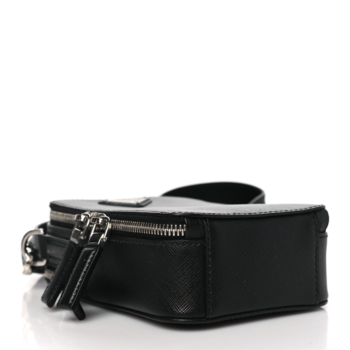 Saffiano Travel Brique Crossbody Messenger Bag Black