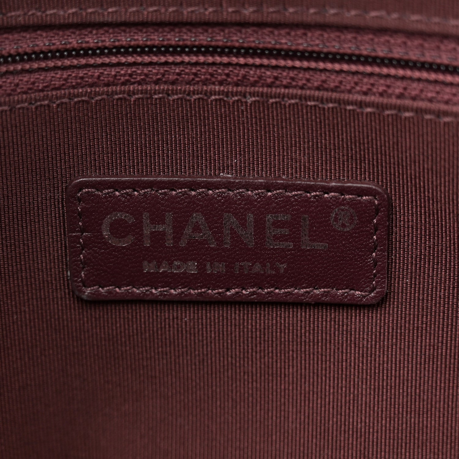 Chanel Calfskin Chevron Quilted Boy Shopping Tote Grey 7 of 12
