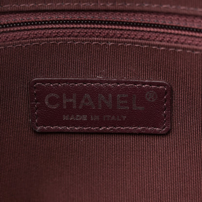 Chanel Calfskin Chevron Quilted Boy Shopping Tote Grey 7 of 12