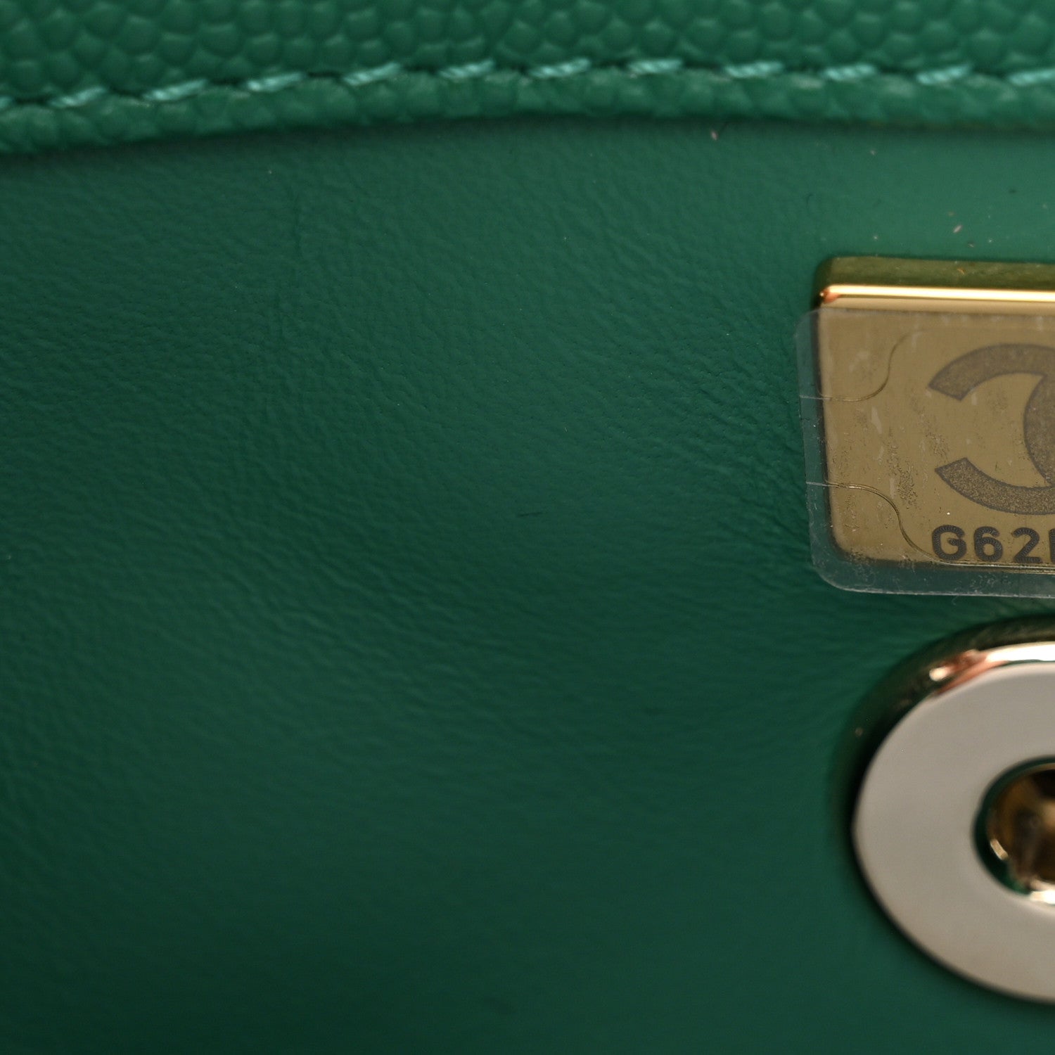 Chanel Caviar Quilted Mini Coco Handle Flap Green 6 of 9