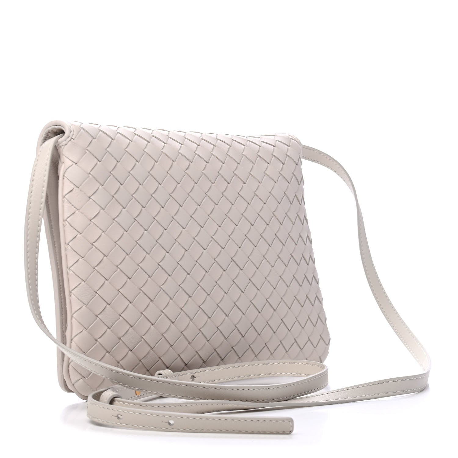 Bottega Veneta Nappa Intrecciato Flap Crossbody White 2 of 4