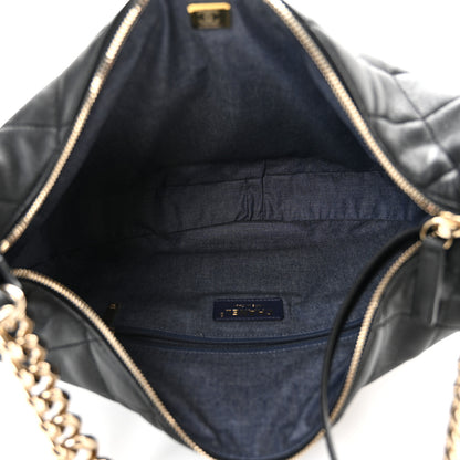 Chanel Lambskin Resin Elegant Maxi Hobo Black 5 of 10