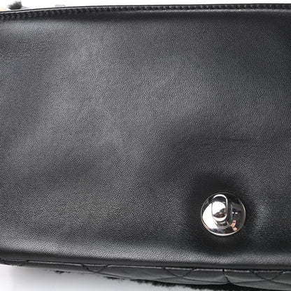 Chanel Shearling Lambskin Medium Chanel 100% Flap Black 12 of 14