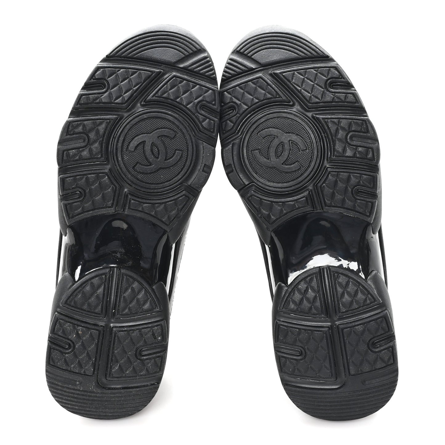Lambskin Fabric CC Sneakers 36.5 Black