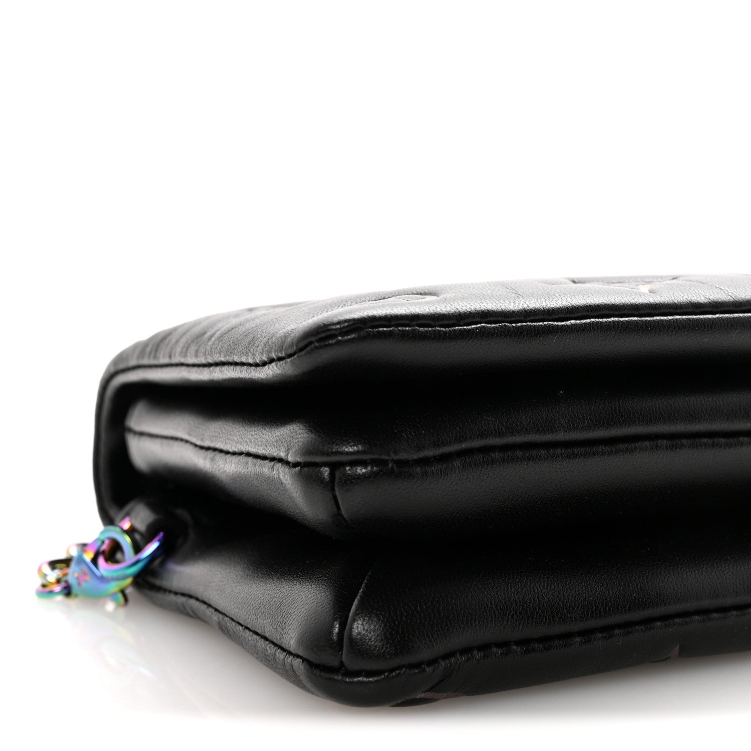 Louis Vuitton Lambskin Embossed Monogram Scarabeo Pochette Coussin Black 8 of 9