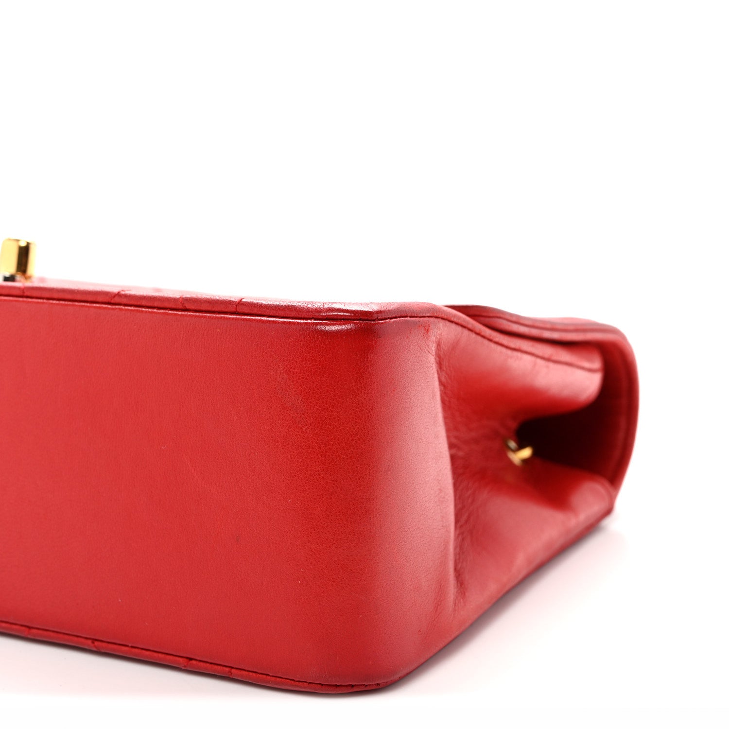 Chanel Lambskin Quilted Small Single Flap Red 10 of 11