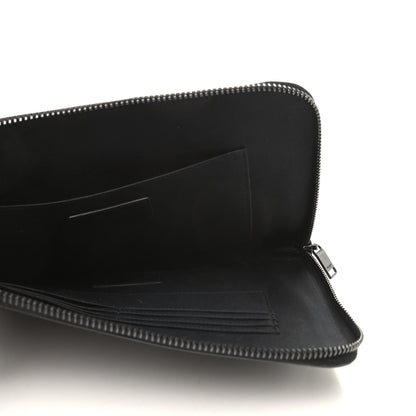 Saint Laurent Calfskin Crocodile Embossed iPad Case Black 5 of 7