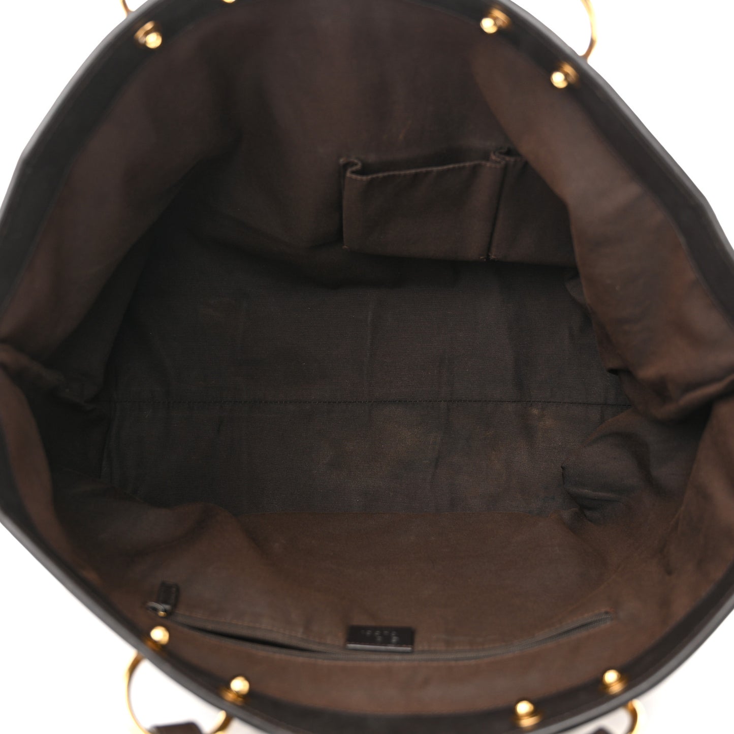 Monogram Denim Large Tote Brown