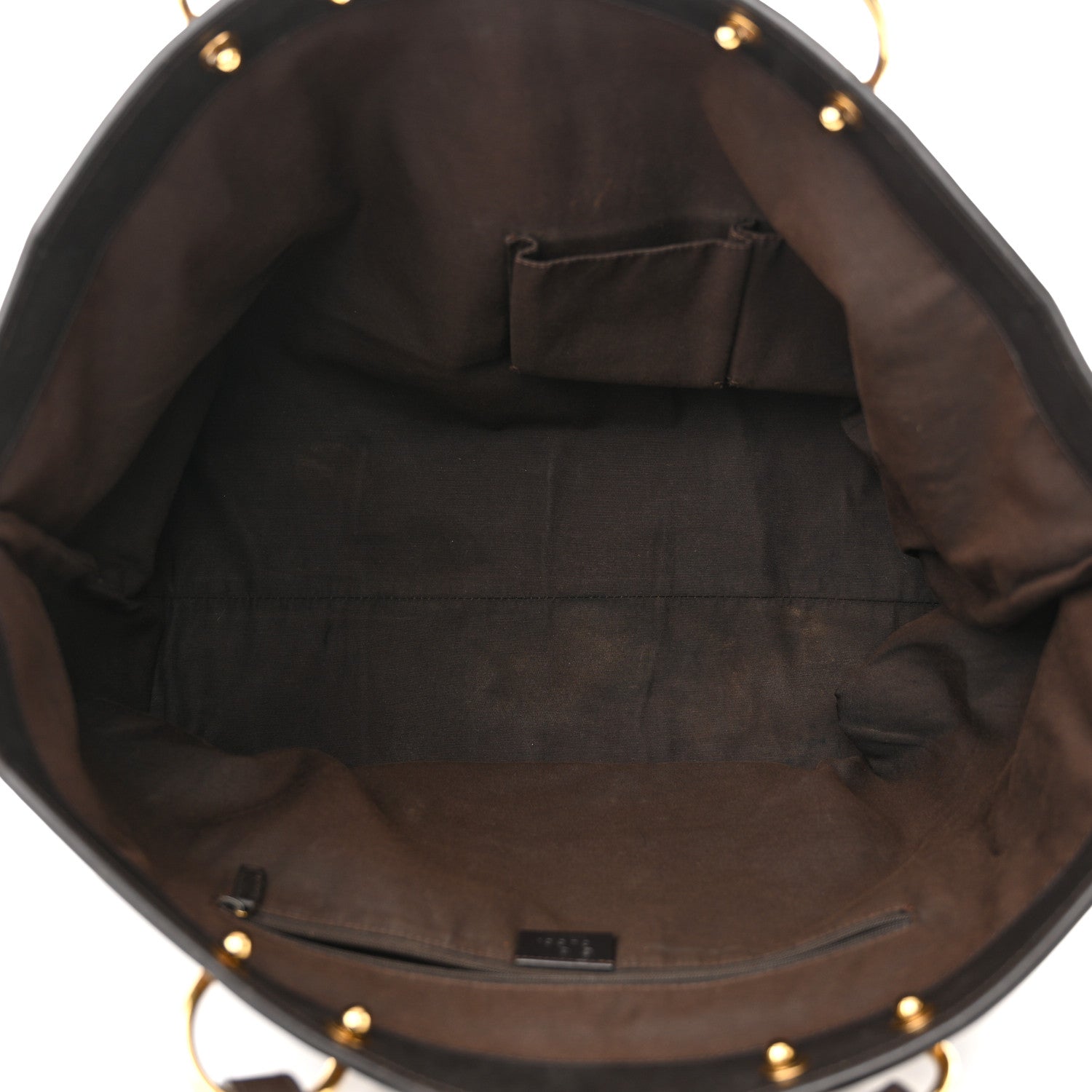 Gucci Monogram Denim Large Tote Brown 5 of 14