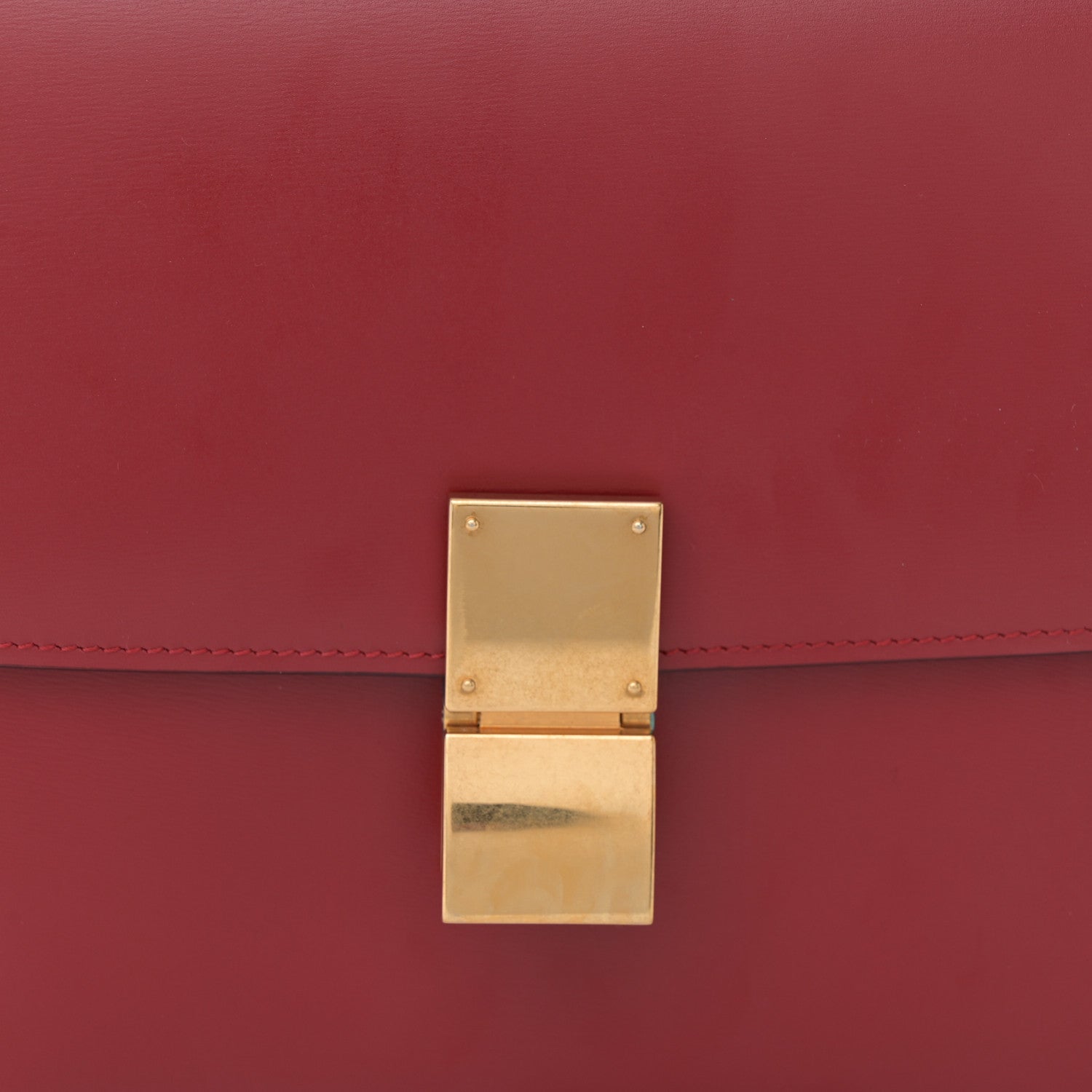 Celine Box Calfskin Medium Classic Box Flap Bag Red 8 of 11
