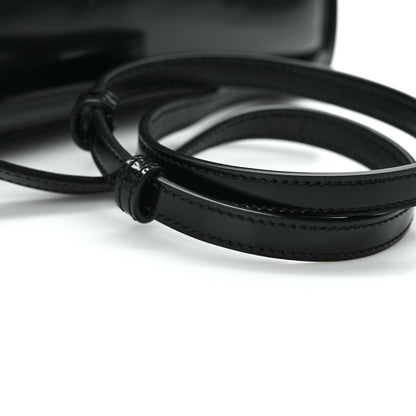 Saint Laurent Glazed Calfskin Mini Classic Monogram Cassandra Top Handle Black 13 of 14