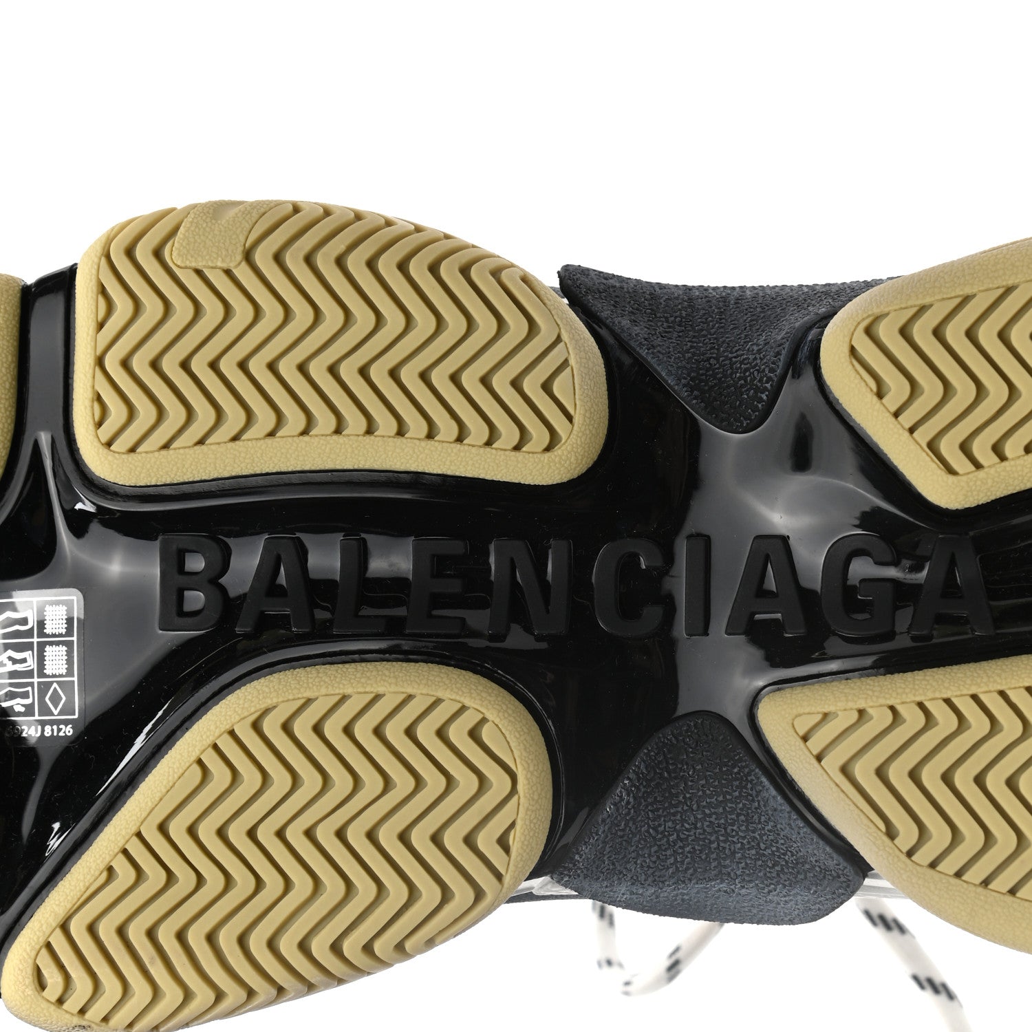 Balenciaga X GUCCI GG Supreme Monogram Allover Logo Mens Triple S Sneakers 39 Beige Ebony Mystic White 6 of 8