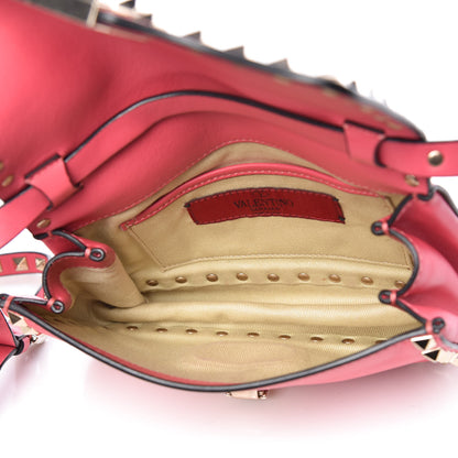Valentino Garavani Vitello Mini Rockstud Flap Saddle Crossbody Bag Deep Rose 7 of 12