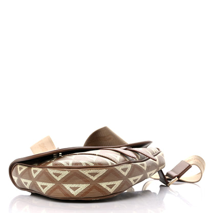 Christian Dior Coated Canvas CD Diamond Printed Mens Saddle Bag Coffee 4 of 8