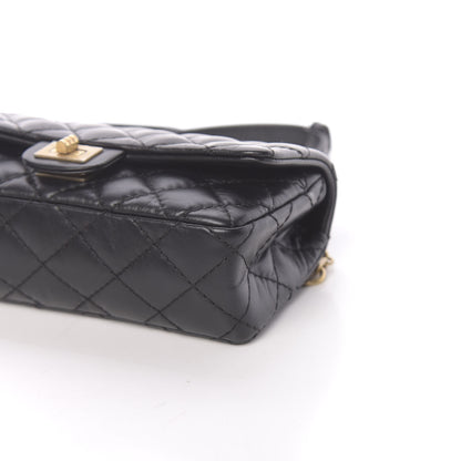 Chanel Aged Calfskin Quilted 2.55 Reissue Chain Waist Bag Black 9 of 11
