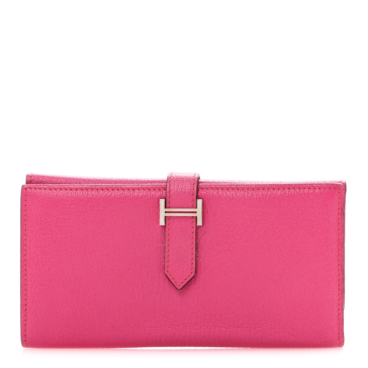 Chevre Mysore Tri-Fold Bearn Wallet Rose Shocking