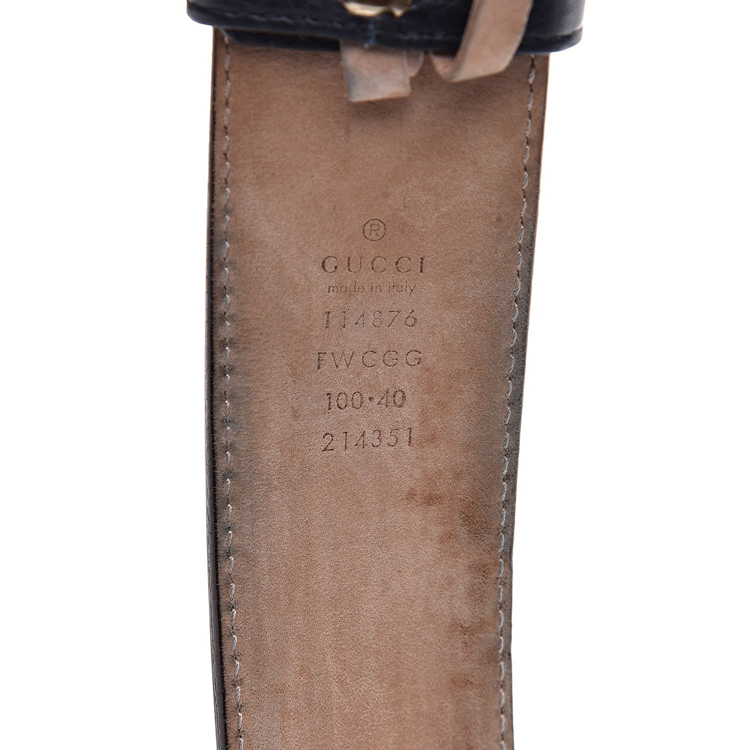 Gucci Monogram Interlocking G Belt 100 40 Navy 5 of 11