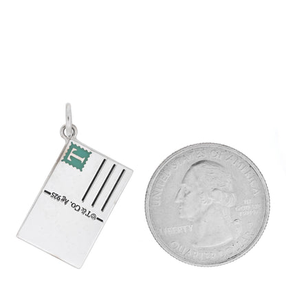 Tiffany Sterling Silver Enamel Tokyo Postcard Charm Blue 2 of 3