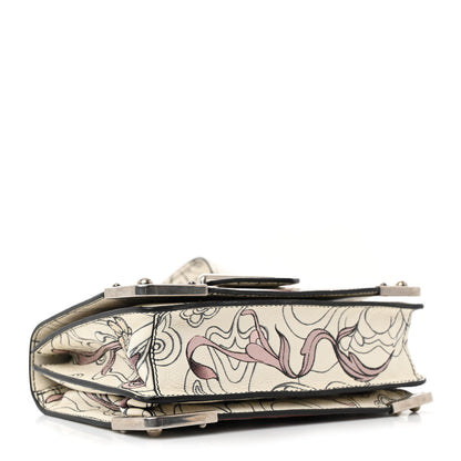 Prada X JAMES JEAN Glace Calfskin Rabbit Print Cahier Bag Opaline 4 of 12