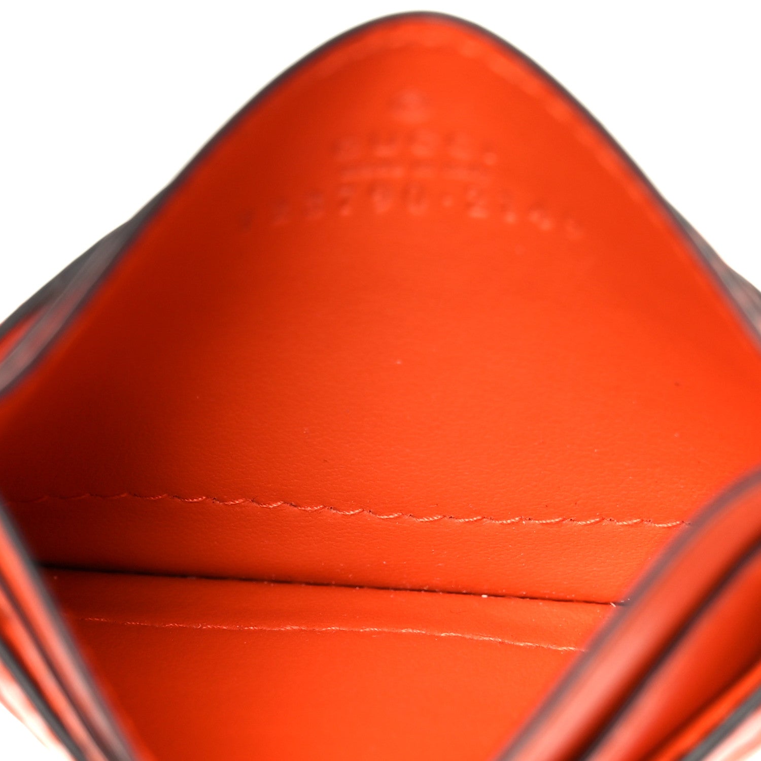 Gucci Calfskin GG Matelasse Card Holder Deep Orange 5 of 7