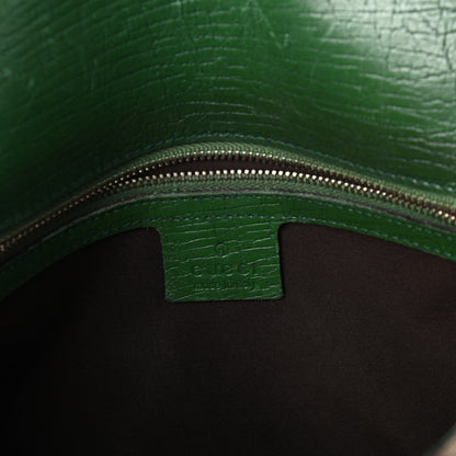 Gucci Monogram Horsebit Web Flap Bag Green 5 of 5