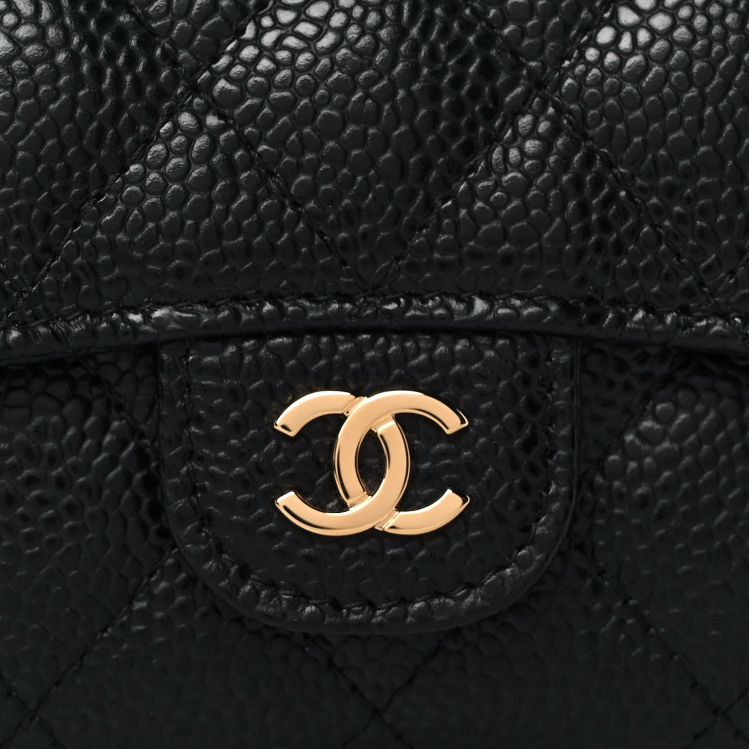 Chanel Caviar Quilted Flap Card Holder Wallet Black 13 of 16