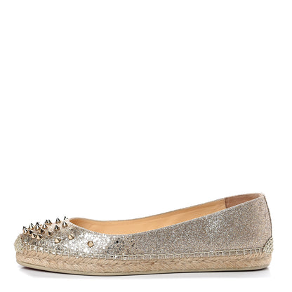 Christian Louboutin Glitter Aliochette Espadrilles 40 Gold 1 of 9