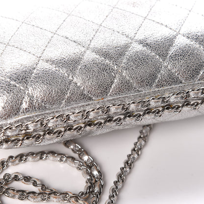 Chanel Metallic Lambskin Small Chain Around Clutch Silver 13 of 15
