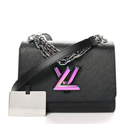 Louis Vuitton Epi Twist Triple Chain Shoulder Bag MM Black 3 of 10
