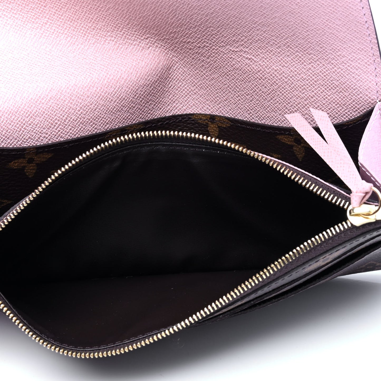 Monogram Emilie Wallet Rose Ballerine