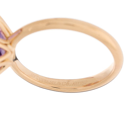 Tiffany 18K Rose Gold Amethyst Octagonal Sparklers Ring 48 4.25 5 of 5