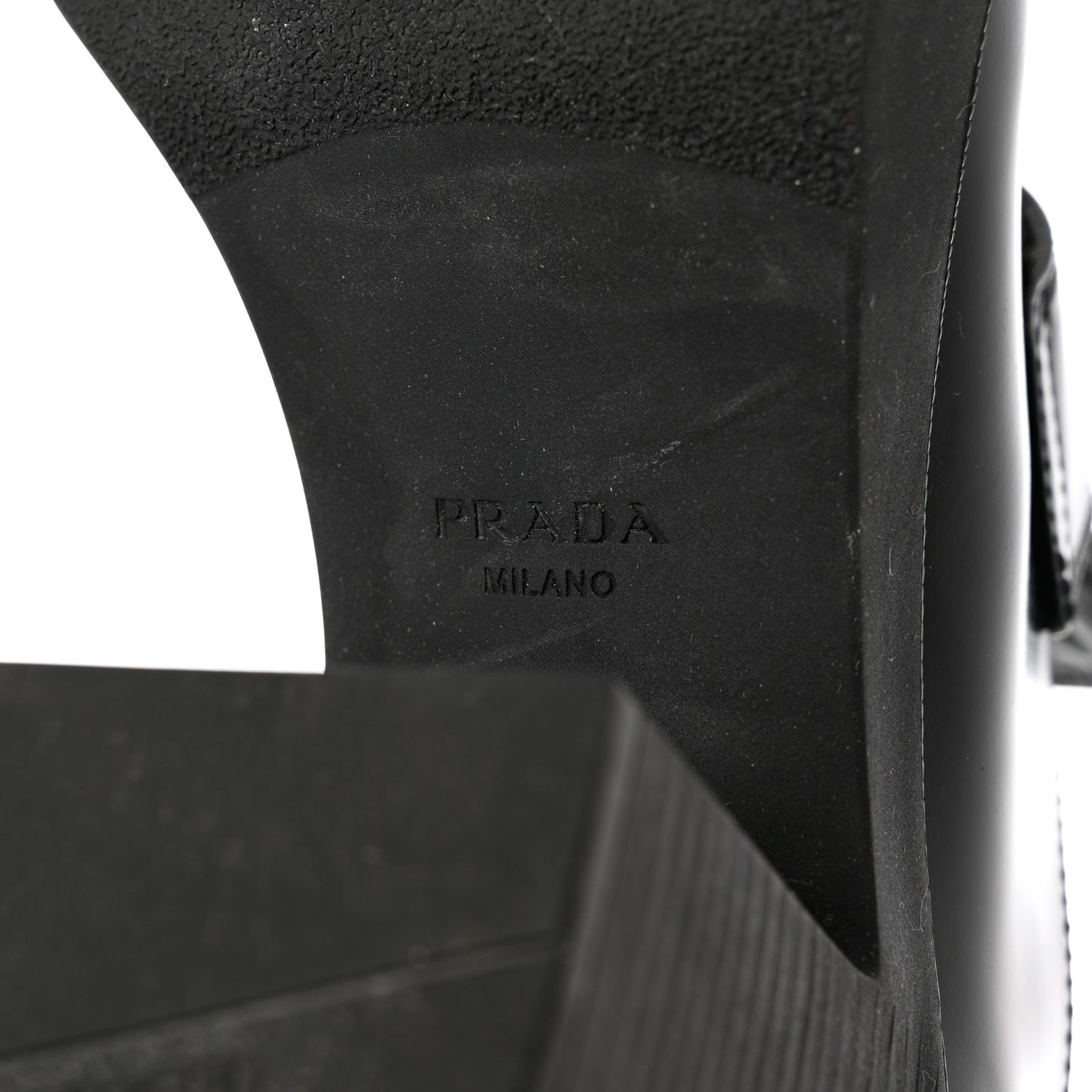 Spazzolato Metal Triangle Logo 85mm Loafers 41 Black