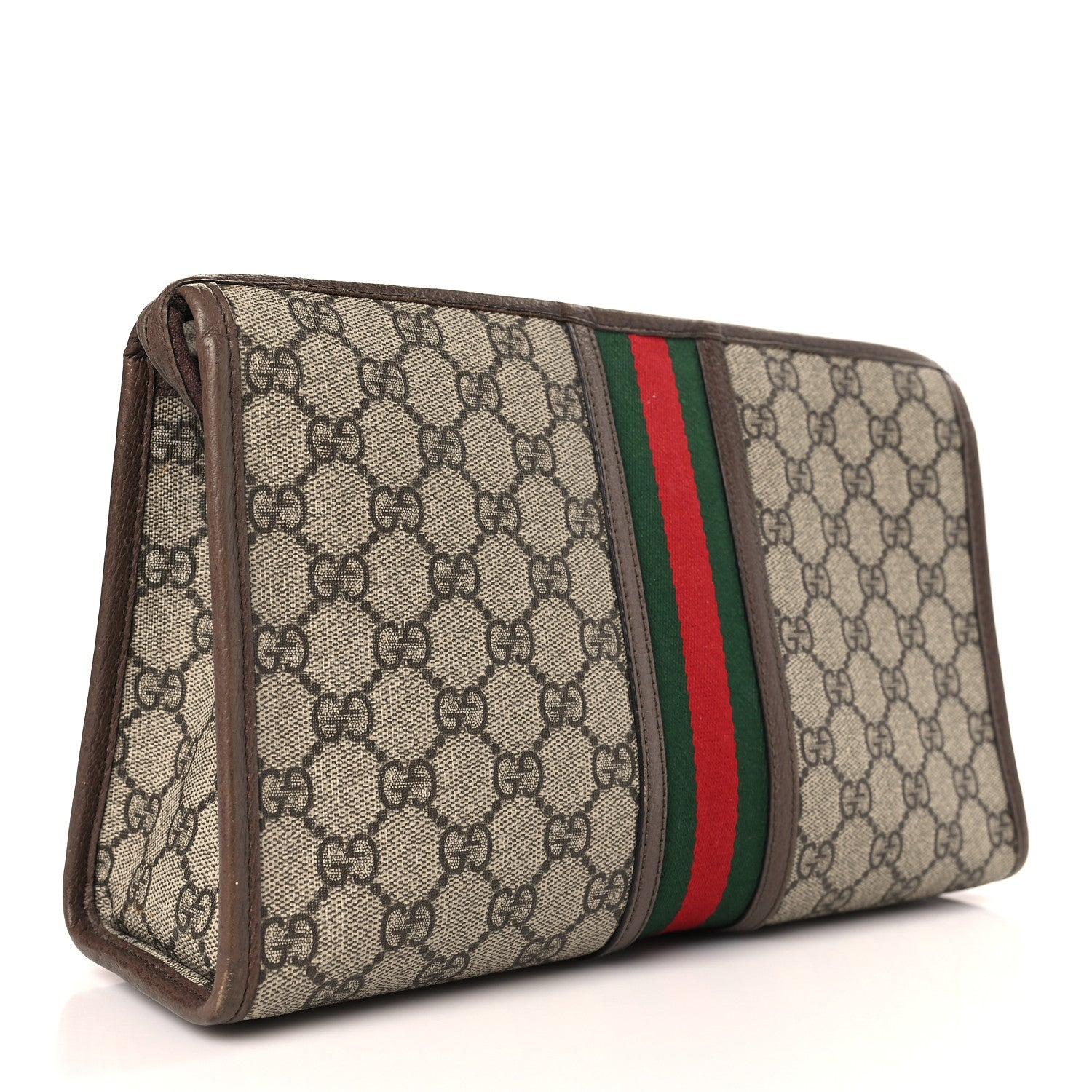 Gucci GG Supreme Monogram Web Ophidia GG Toiletry Case Beige New Acero 3 of 10