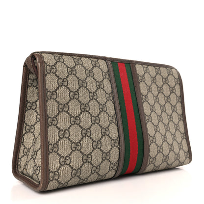 Gucci GG Supreme Monogram Web Ophidia GG Toiletry Case Beige New Acero 3 of 10