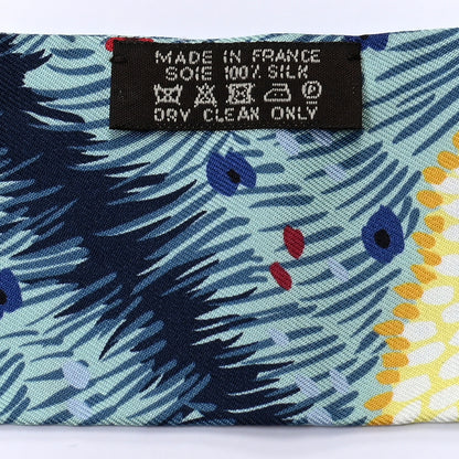 Hermes Silk Dans un Jardin Anglais Twilly Canard Vert Jaune 4 of 4