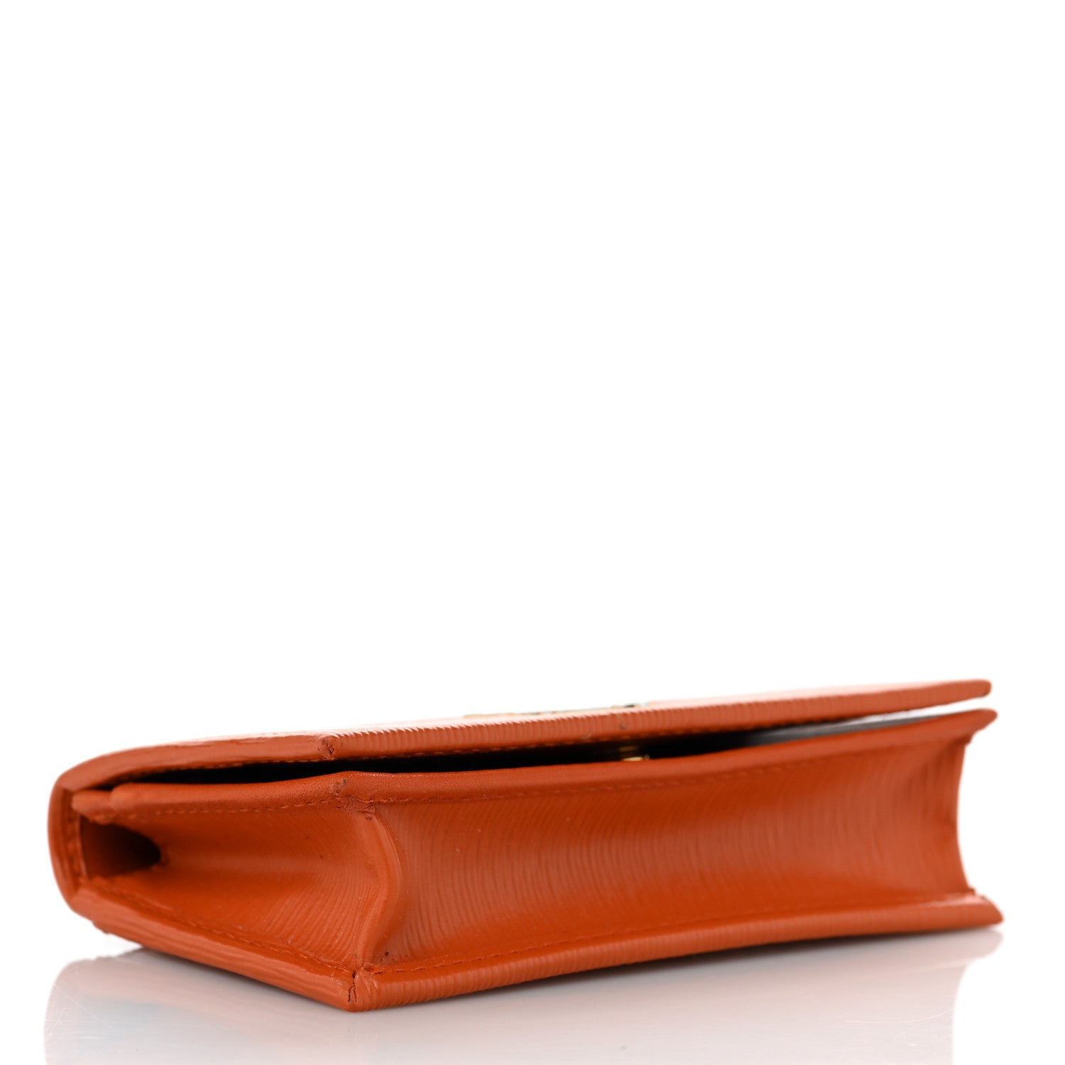 Prada Vitello Move Business Card Holder Papaya 4 of 7