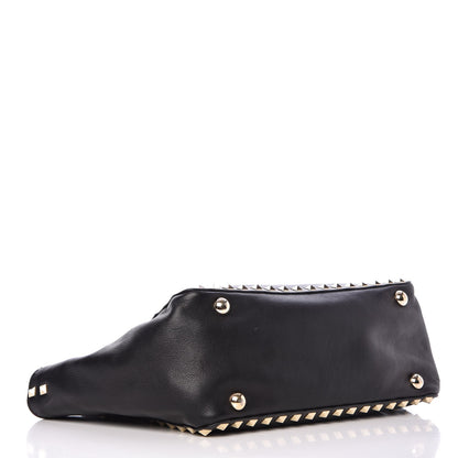 Valentino Garavani Vitello Small Rockstud Tote Black 4 of 9