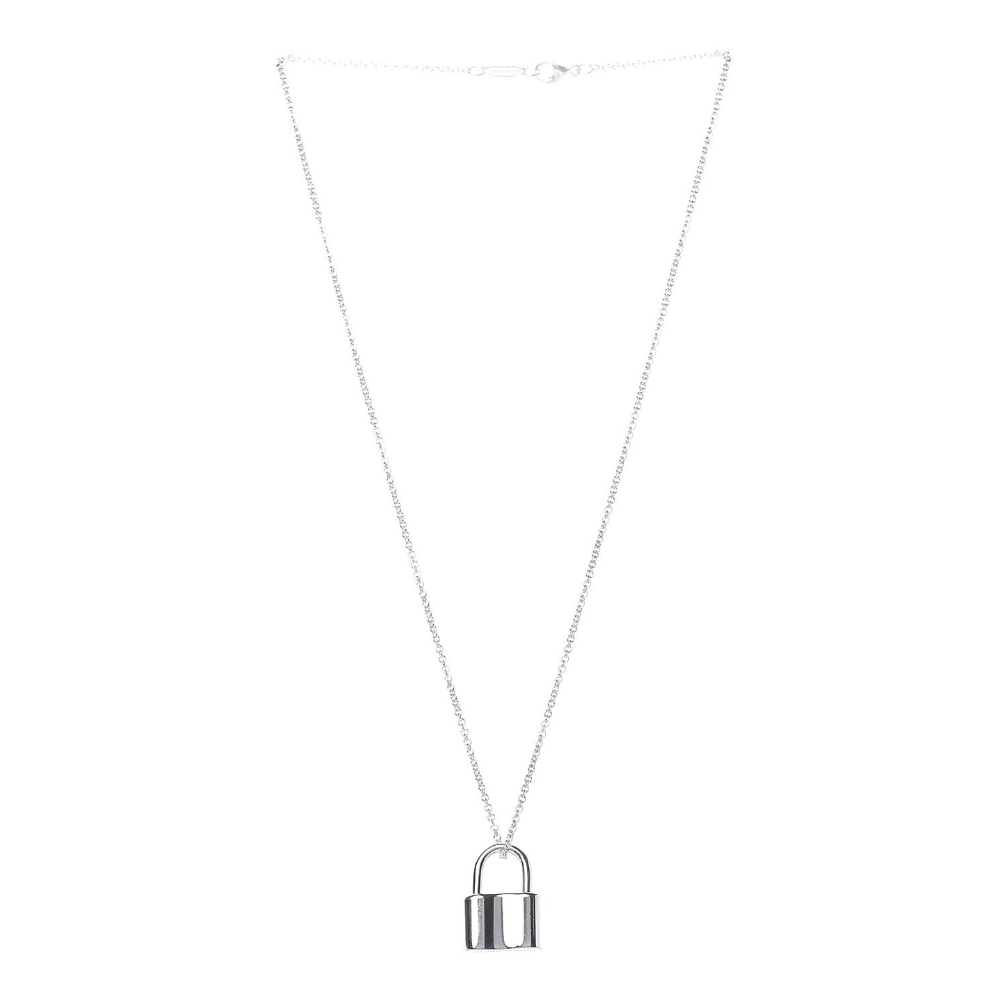 Sterling Silver 1837 Lock Pendant Necklace