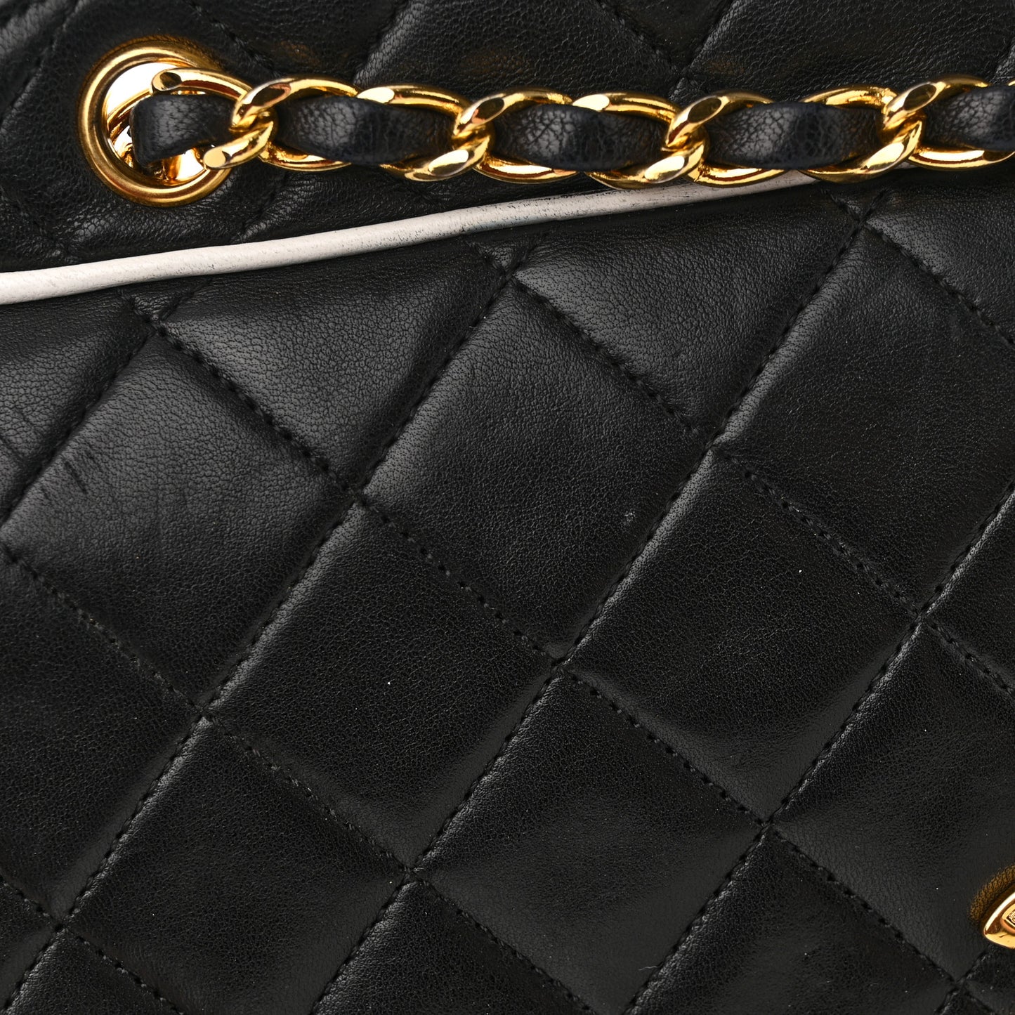 Lambskin Quilted Medium Single Flap Black