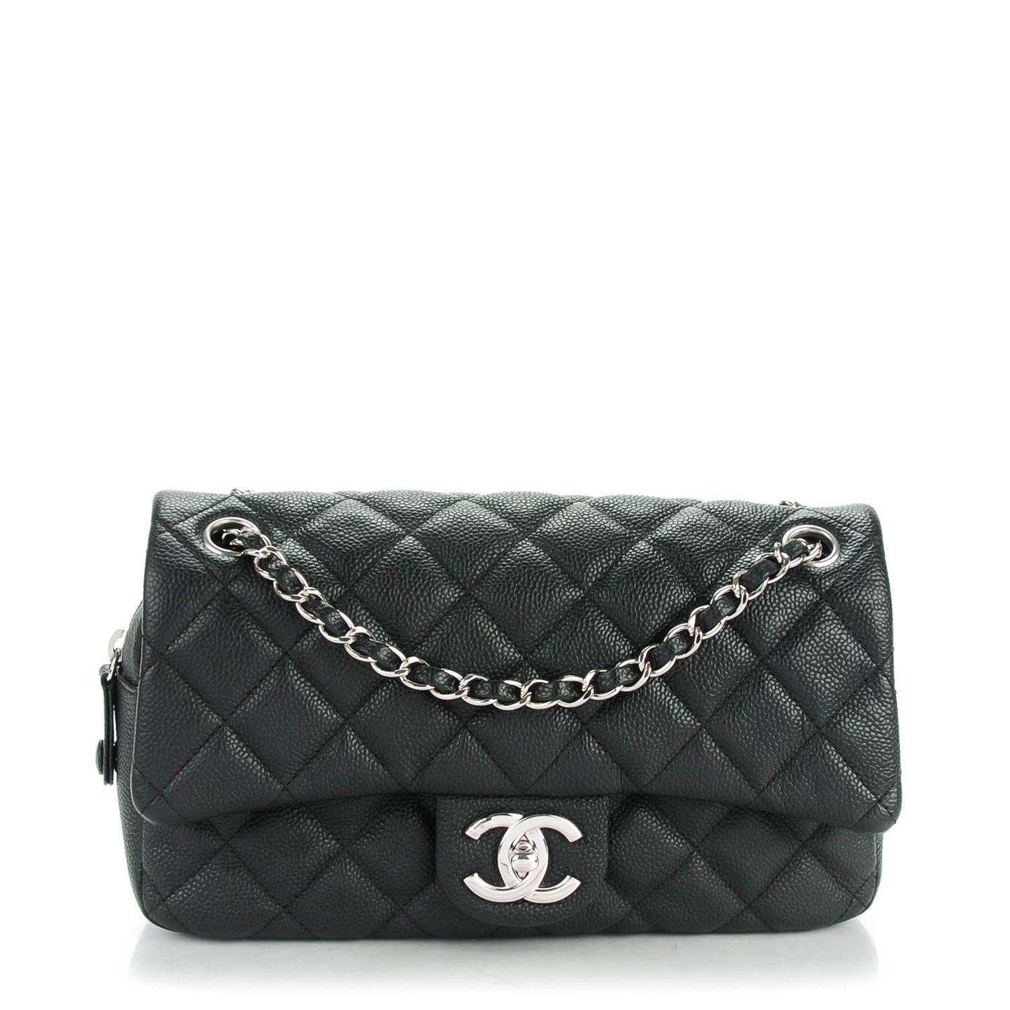 Caviar Quilted Medium Easy Flap Black