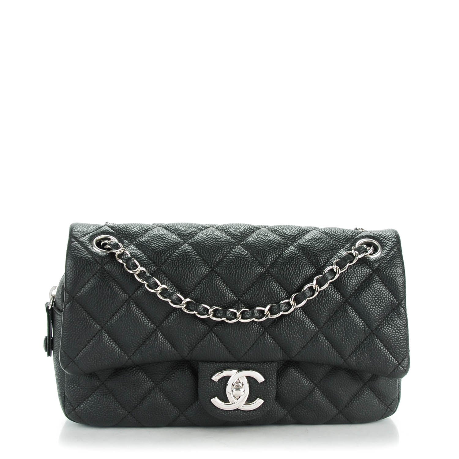 Chanel Caviar Quilted Medium Easy Flap Black 1 of 8